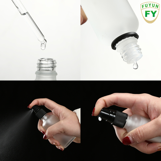 Fuyun Quick Shipping 5ml/10ml/15ml/20ml/30ml/50ml/100ml Cosmetic Packaging Frosted Glass Lotion Spray Bottle