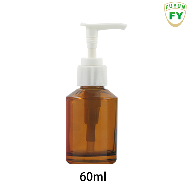 Fuyun Quick Shipping 60ml empty frosted color makeup foundation glass pump bottle