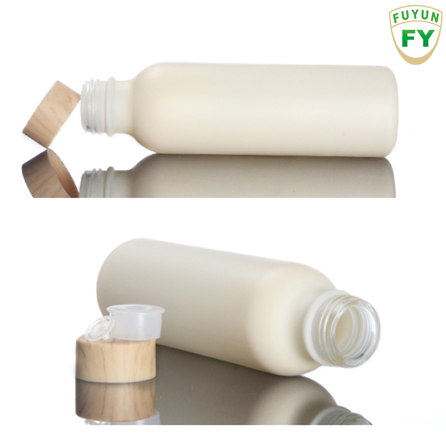Fuyun Quick Shipping Empty Cosmetic Perfume Body Lotion Packaging Bottles 50ml 110ml 150ml Pump Glass Bottle with Bamboo Lid