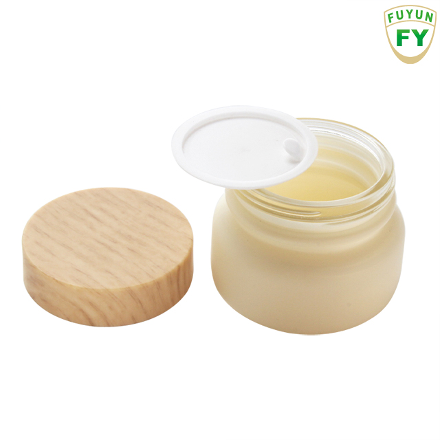 Fuyun Quick Shipping Empty Cosmetic Perfume Body Lotion Packaging Bottles 50ml 110ml 150ml Pump Glass Bottle with Bamboo Lid
