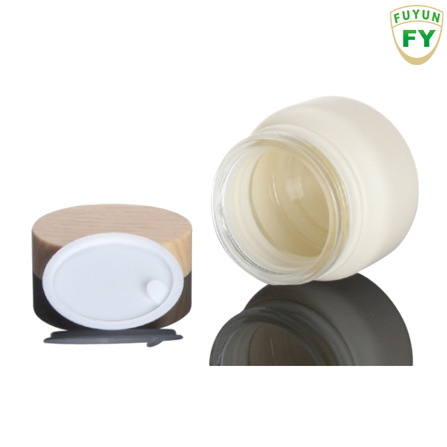Fuyun Quick Shipping Empty Cosmetic Perfume Body Lotion Packaging Bottles 50ml 110ml 150ml Pump Glass Bottle with Bamboo Lid