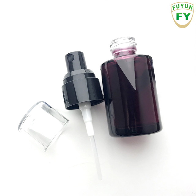 Fuyun Quick Shipping Hot Sale 30ml Green/red/clear Frosted Glass Lotion Pump Bottle