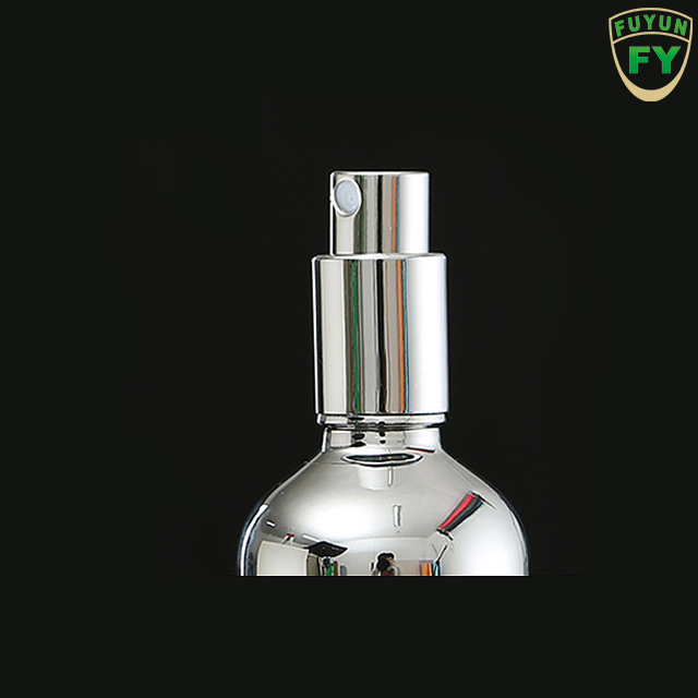 Fuyun Quick Shipping Silver Color Plated Essential Oil Spray Bottle 100ml Empty Glass Perfume Oil Bottles with Sprayer