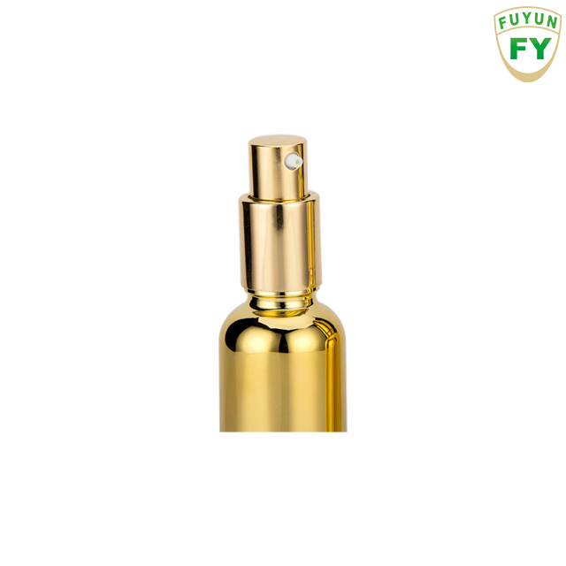 Fuyun Quick Shipping Wholesale New Luxury Design 100ml Sliding Perfume Gold Glass Spray Pump Bottles