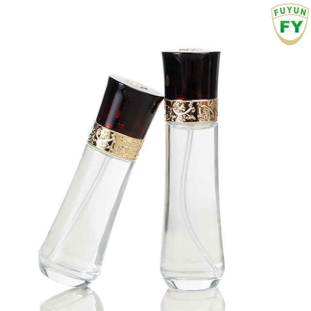 Fuyun Quick shipping 30ml 50ml cosmetic cream glass jars with black cap