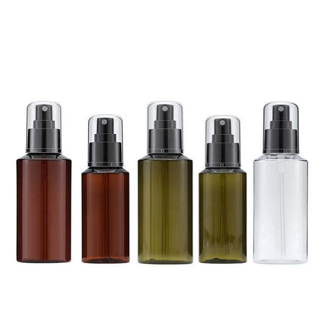 Fuyun Ready to Ship 100ml 150ml Plastic Boston Round Bottle Manufacturer Cosmetic Spray Bottle