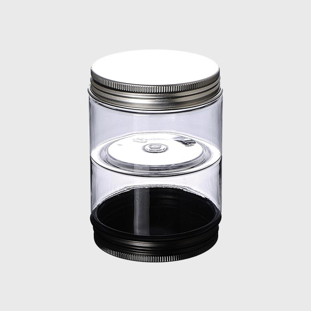 Fuyun Ready to Shipping Sale 200ml Clear Empty Plastic Skin Care Cosmetic Face Cream Jar with Aluminum Lid