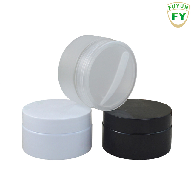 Fuyun Ready to ship 100g empty black/white plastic pet jar with screw cap