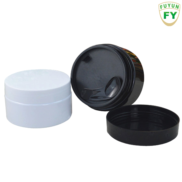 Fuyun Ready to ship 100g empty black/white plastic pet jar with screw cap