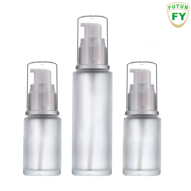 Fuyun Ready to ship 50ml cosmetic packaging matte frosted glass bottle