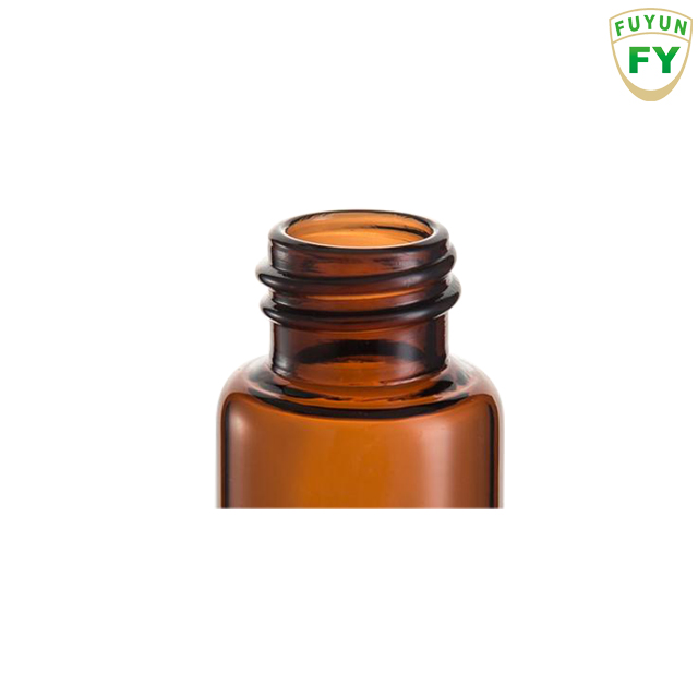 Fuyun Ready to ship 5ml mini amber boston round glass dropper bottles