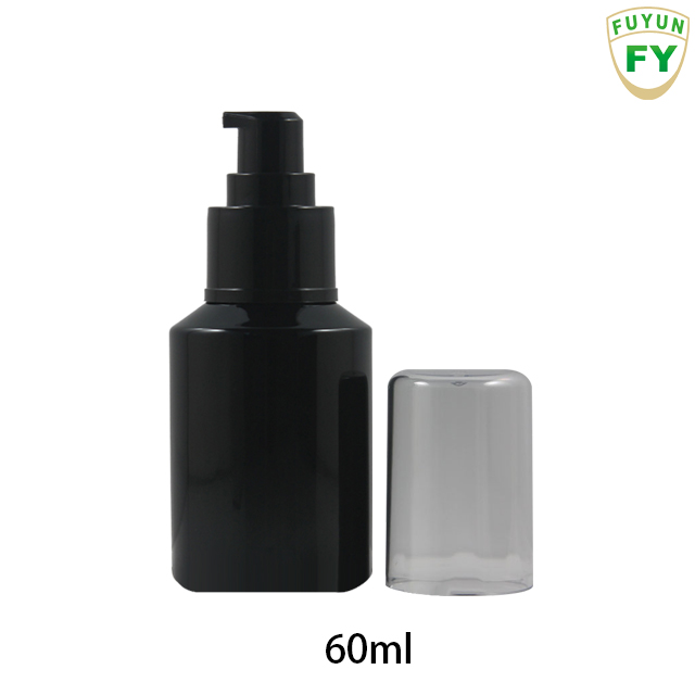 Fuyun Ready to ship 60ml Fancy Black Pump Spray Glass Serum Bottle