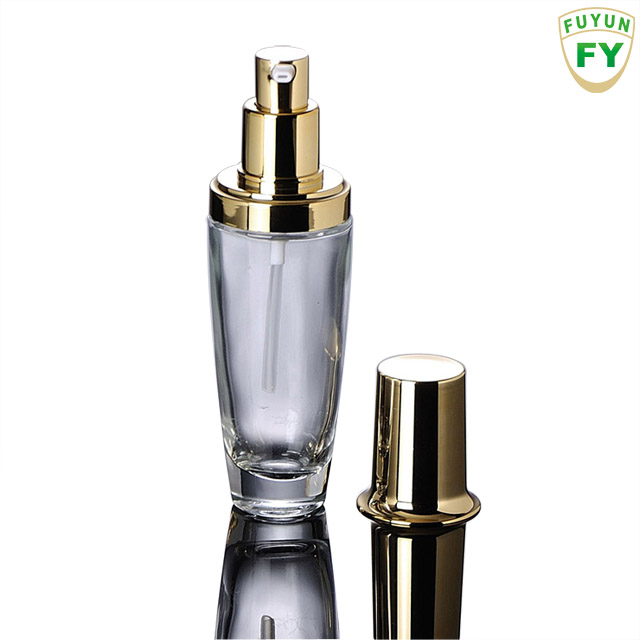 Fuyun SUPER SEPTEMBER free sample silver 50ml luxury body skincare cosmetic glass lotion pump bottle