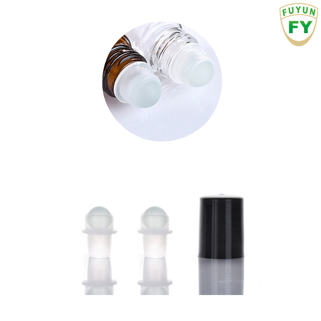 Fuyun Small Order Transparent Amber Essential Oil Perfume Glass Roll on Bottle Roller Bottle