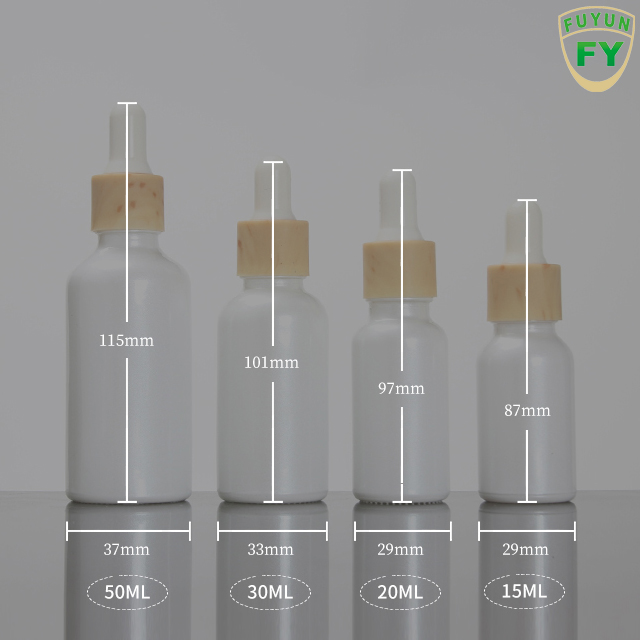Fuyun Small Quantity 10ml/20ml/30ml/50ml Eye Face Cosmetic Essential Oil Glass Dropper Bottle