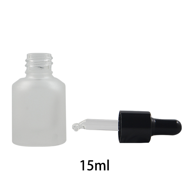 Fuyun Small order 15ml new cosmetic packaging thick wall e liquid essential oil glass dropper serum bottle