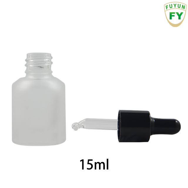 Fuyun Small order 15ml new cosmetic packaging thick wall e liquid essential oil glass dropper serum bottle