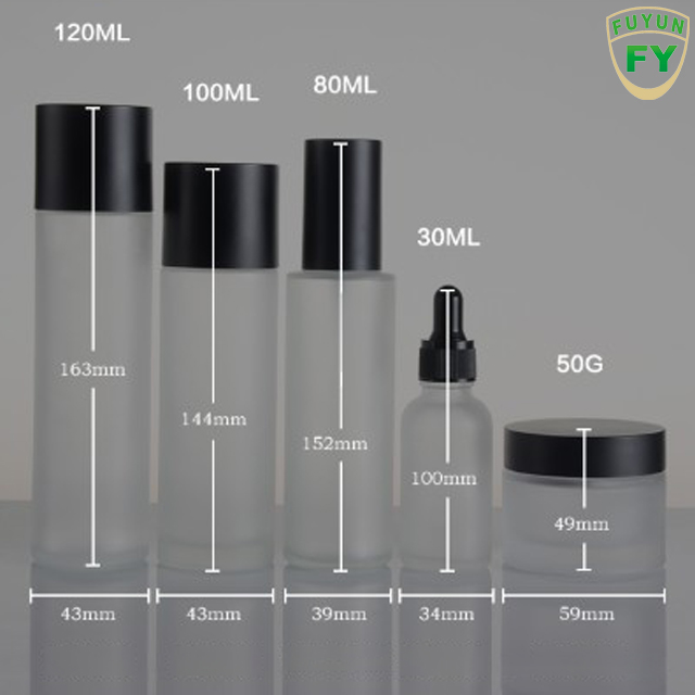 Fuyun Small order empty 30ml frosted glass bottle for essential oil