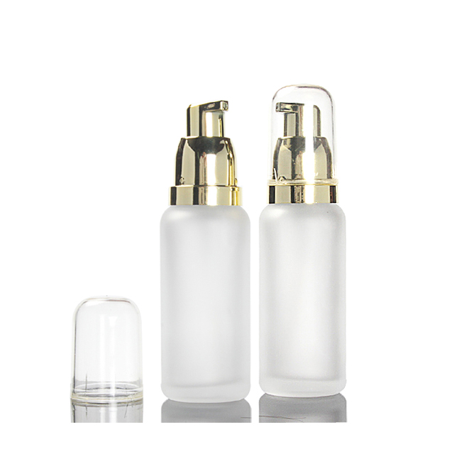 Fuyun Small quantity 40ml cosmetic skincare packaging frosted lotion glass bottle