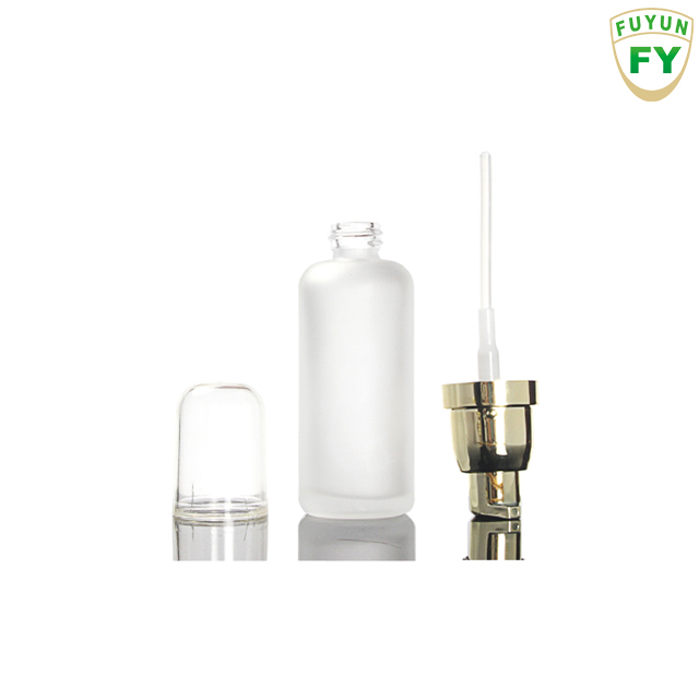 Fuyun Small quantity 40ml cosmetic skincare packaging frosted lotion glass bottle