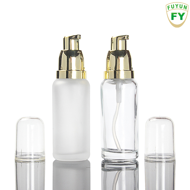 Fuyun Small quantity 40ml cosmetic skincare packaging frosted lotion glass bottle