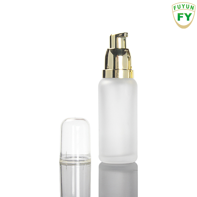 Fuyun Small quantity 40ml cosmetic skincare packaging frosted lotion glass bottle