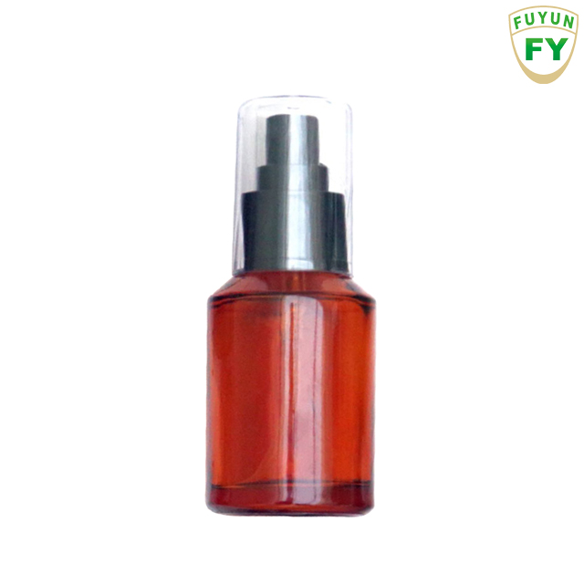 Fuyun Small quantity 60ml stock matte red color toner sprayer pump glass bottle for perfume