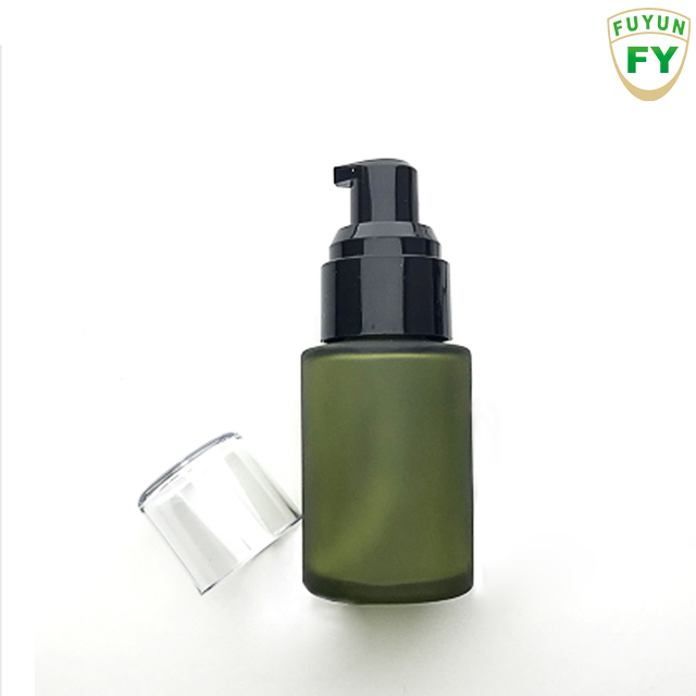 Fuyun Small quantity Bostion Cylinder Fashion Oil Glass Lotion Pump Bottle