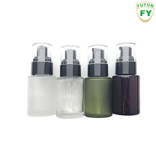Fuyun Small quantity Bostion Cylinder Fashion Oil Glass Lotion Pump Bottle