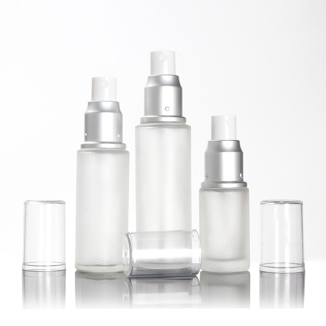 Fuyun Small quantity high quality cosmetic packaging frosted lotion pump bottle