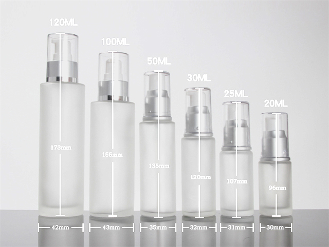 Fuyun Small quantity high quality cosmetic packaging frosted lotion pump bottle