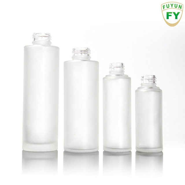 Fuyun Small quantity high quality cosmetic packaging frosted lotion pump bottle
