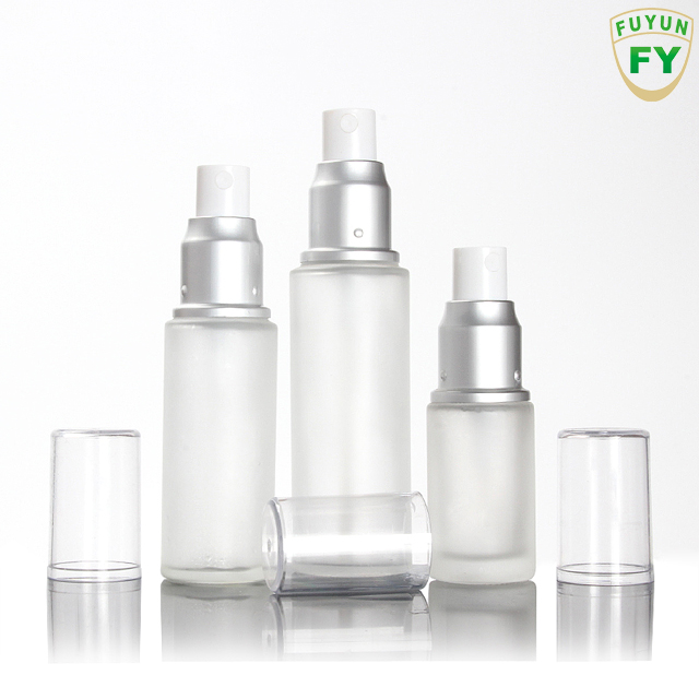 Fuyun Small quantity high quality cosmetic packaging frosted lotion pump bottle