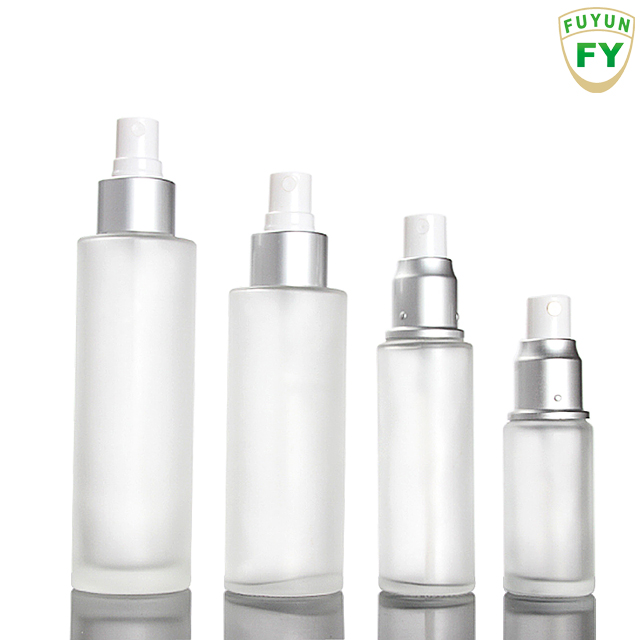 Fuyun Small quantity high quality cosmetic packaging frosted lotion pump bottle