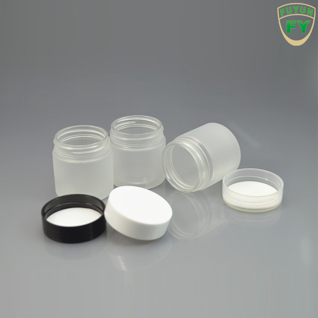 Fuyun Small quantity wholesale 50g white/frosted cosmetic packaging makeup containers cream jar