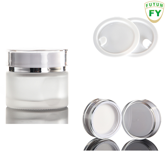 Fuyun Wholesale 30g 50g 40ml 100ml 120ml Container Cosmetic Packaging Skincare Face Cream Glass Jar Clear Lotion Pump Bottle