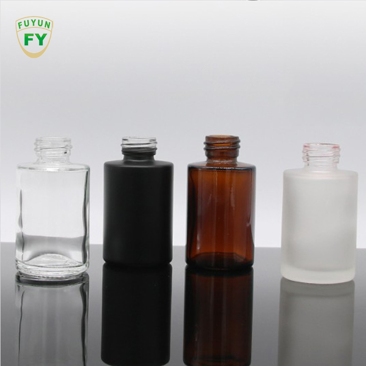 Fuyun Wholesale Amber Frosted Skin Care Serum Dropper Glass Bottle 30ml Essential Oil Bottle with Dropper