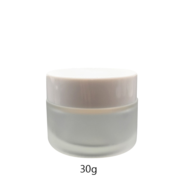 Fuyun Wholesale Eco Friendly 20/30/50g Frosted Glass Skin Care Cream Cosmetic Jars