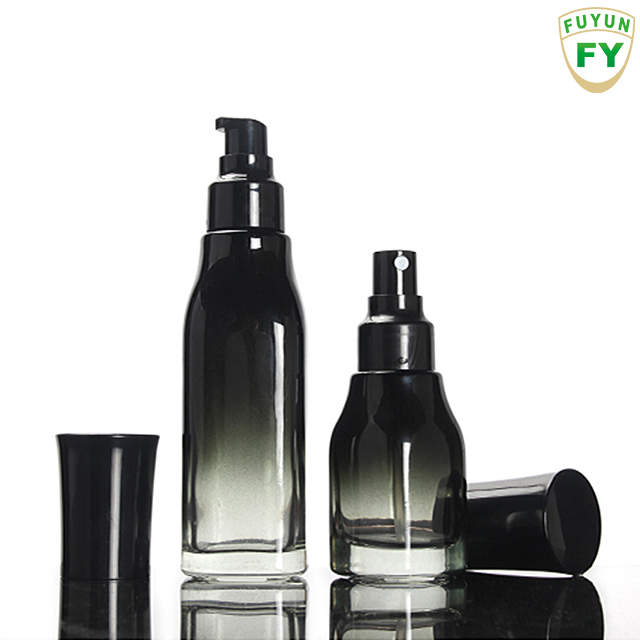 Fuyun Wholesale Skin Care Packaging 50g Black Cosmetic Container Glass Cream Empty Jars and Bottles