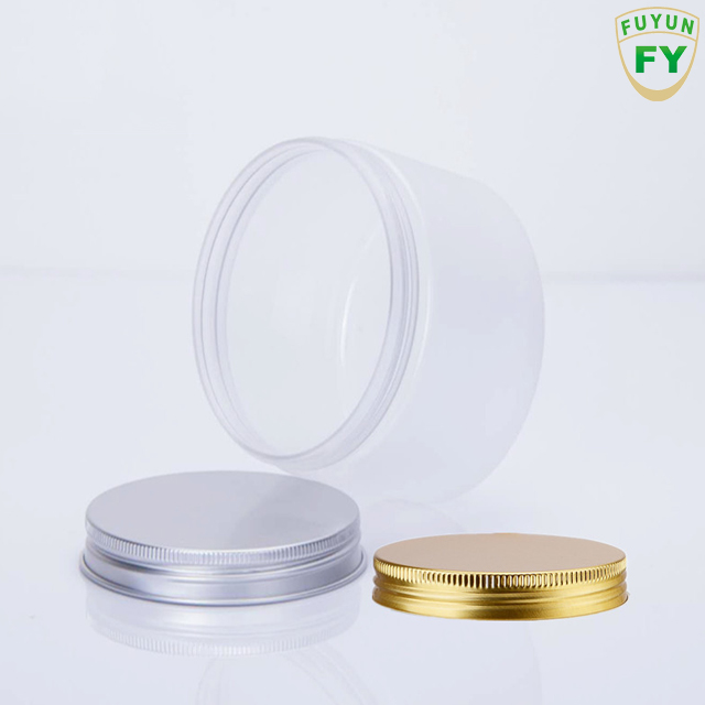 Fuyun clear plastic PET cosmetic cream jar 100g face container packaging