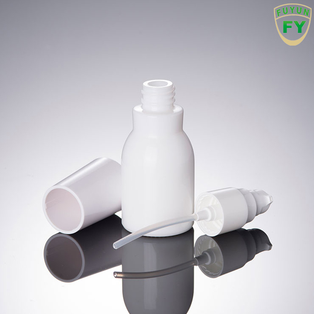 Fuyun cosmetic frosted clear white 40 ml glass pump spray bottle for personal care