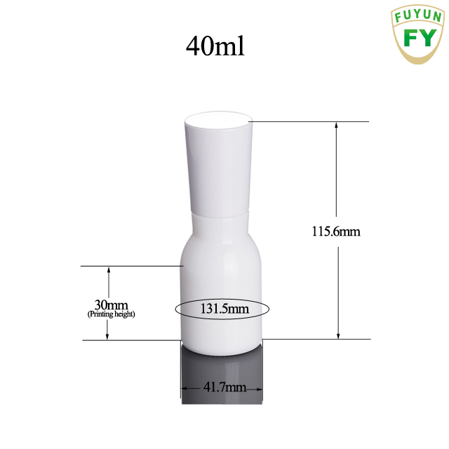 Fuyun cosmetic frosted clear white 40 ml glass pump spray bottle for personal care