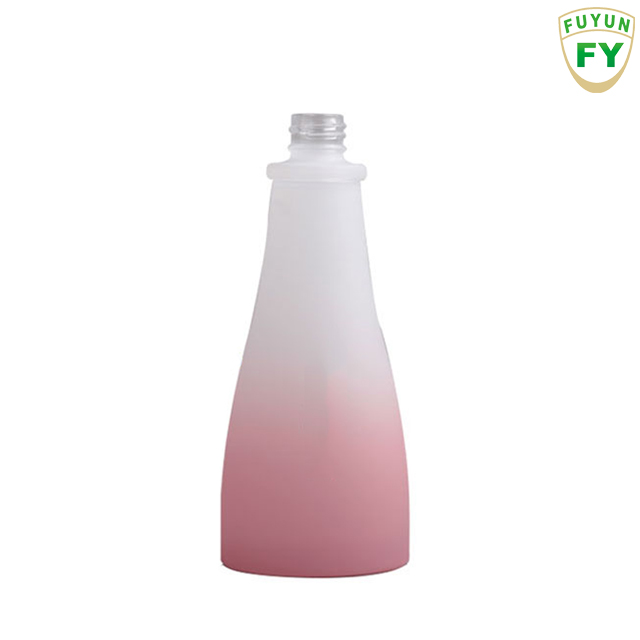 Fuyun essential oil pink glass roller bottle 120ml with the bamboo cap