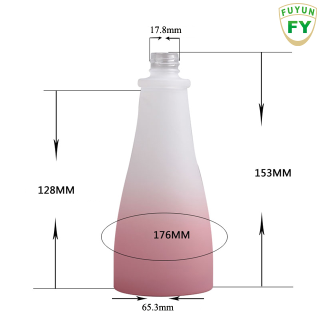 Fuyun essential oil pink glass roller bottle 120ml with the bamboo cap