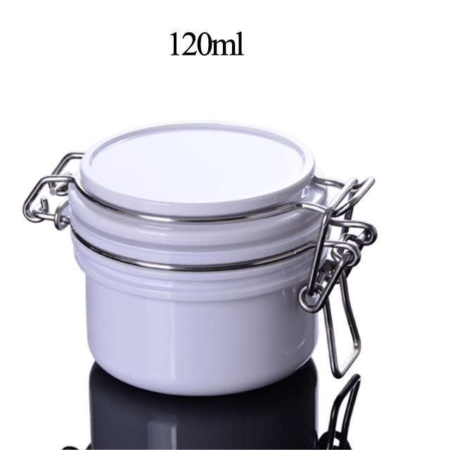 Fuyun food packaging empty plastic clear pet jar 120ml container with lid
