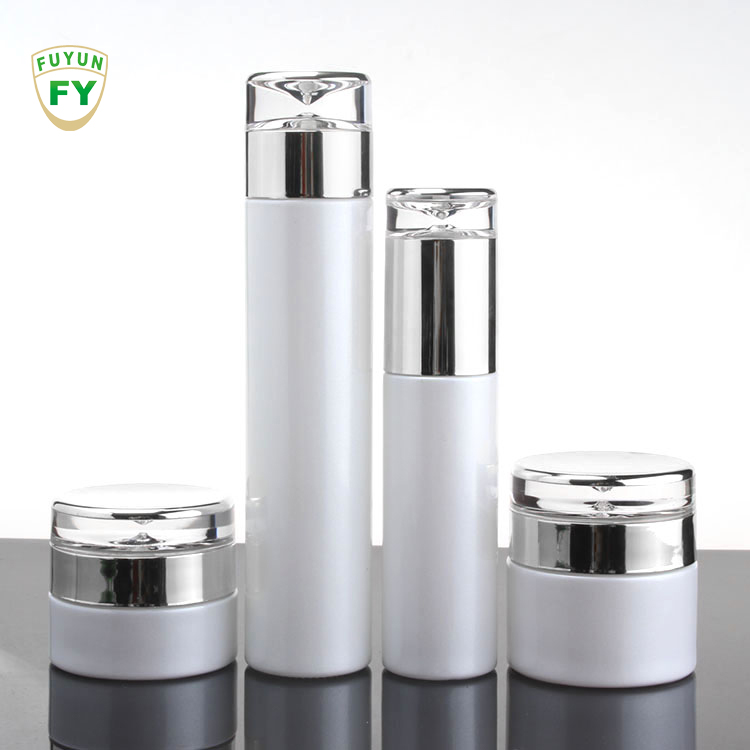 Fuyun glass cosmetic bottle set, glass cosmetic bottle set,cosmetics cream glass bottles and jars