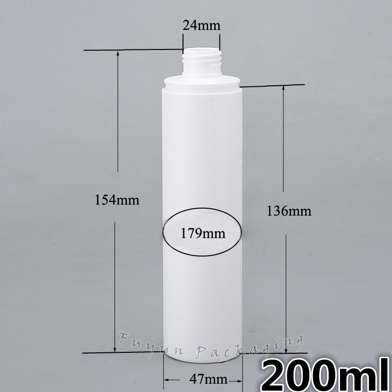 Fuyun in Stock Face Hair Body Container Packaging Empty Boston Cylinder 200ml Cosmetic Hdpe Plastic Spray Pump Bottle