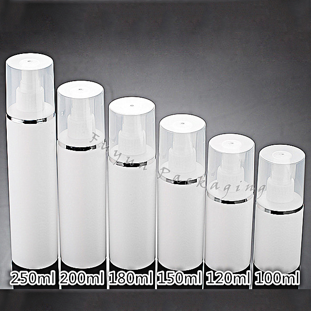 Fuyun in Stock Face Hair Body Container Packaging Empty Boston Cylinder 200ml Cosmetic Hdpe Plastic Spray Pump Bottle