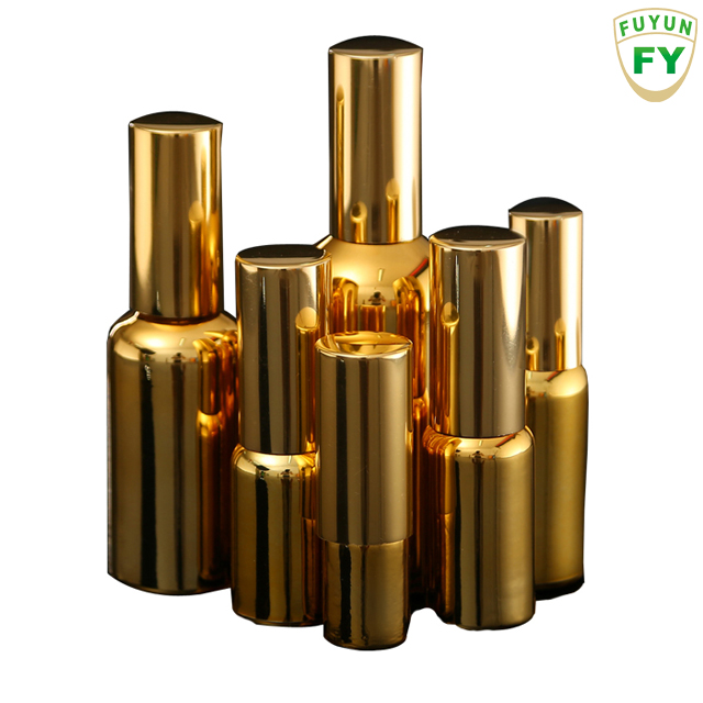 Fuyun in Stock Luxury Variety Size Gold Color Cosmetic Empty Perfume Spray Glass Pump Bottles