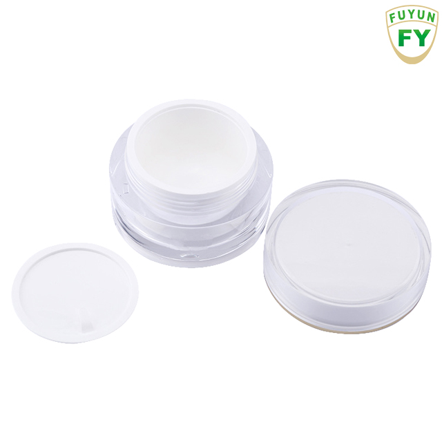 Fuyun luxury cosmetic packing jar clear acrylic cream container facial sleeping jar